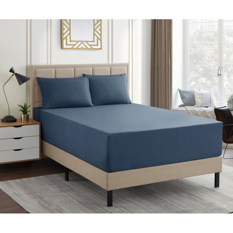Ensemble de draps en microfibre extra douce 18-24 po, Grand, Bleu