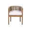 Chaise de salle à manger d'extérieur Nola Modern Coastal avec cadre en bois d'acacia et dossier en corde tressée-136925360-136925359