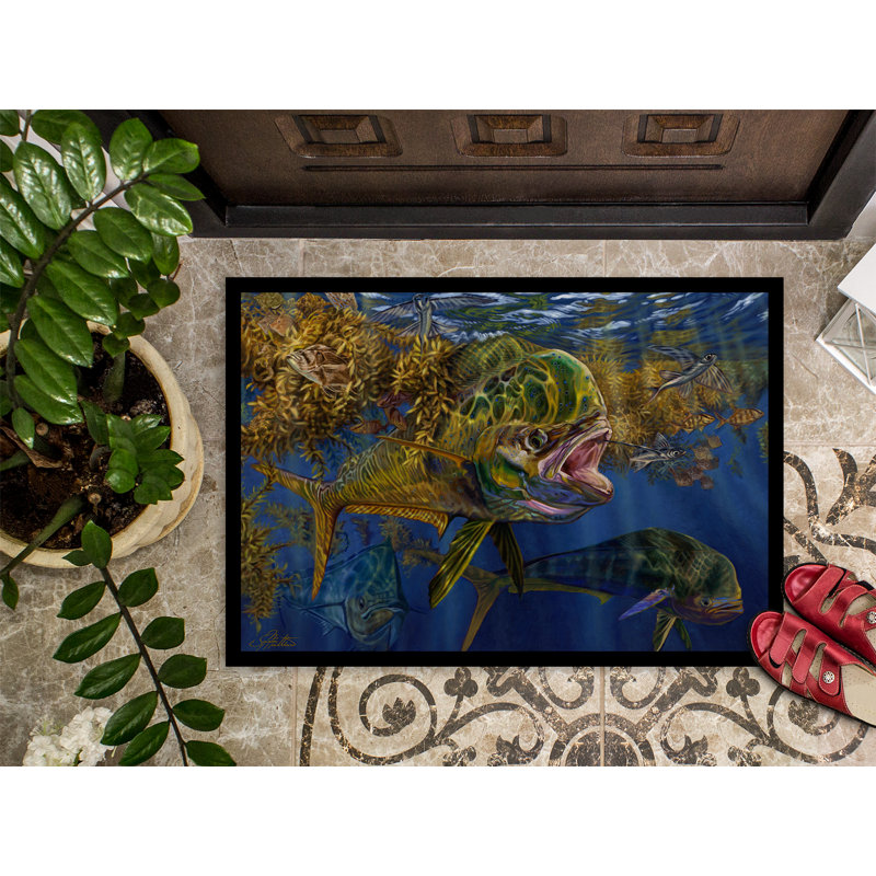 Salade d’algues anora 36 po x 24 po tapis de porte extérieur antidérapant Ridenhour