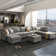 U shaped Modular Sectional Grey Sectional Sofa with Chaise