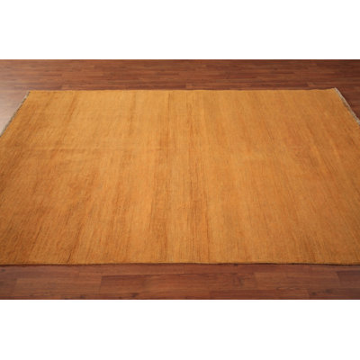 Tapis orange moderne Gabbeh 5 x 8