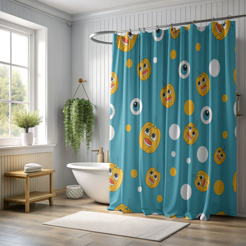 Haunting Fun - Rideau de douche Premium 144, H 74 po x l 71 po