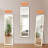 3 Color Lighting Mirror with LED Lights, Lighted Floor Standing Mirror with Stand-556847639