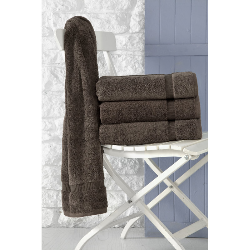 Cambridge 4 Piece %100 Turkish Cotton Bath Towel Set - Chocolate