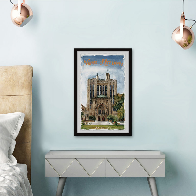 New Haven, Connecticut - Reproduction de photo encadrée sur papier, H 24 po x l 16 po x P 1,5 po