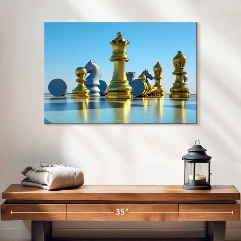 Senne Chess Board Reflection, 32" H x 48" W