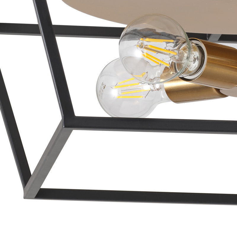 4-Copper colored dimmable iron ceiling light