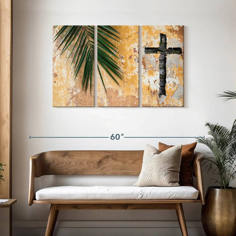 Adella Cross Shaped Imprint, 28" H x 45" W