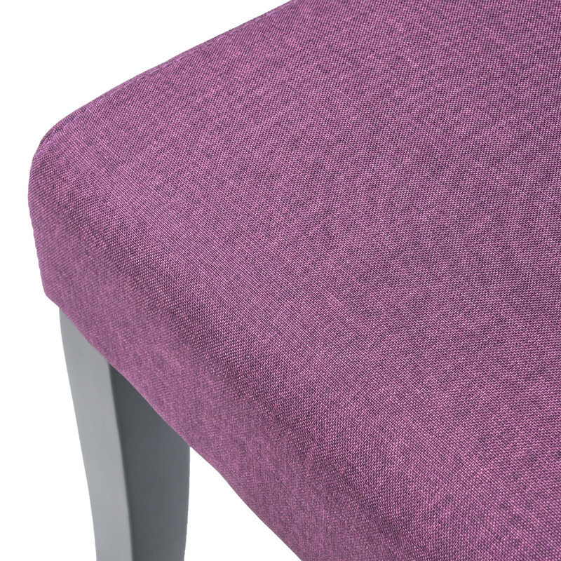 Chaise d'appoint rembourrée et capitonnée Aristeo, Mauve foncé