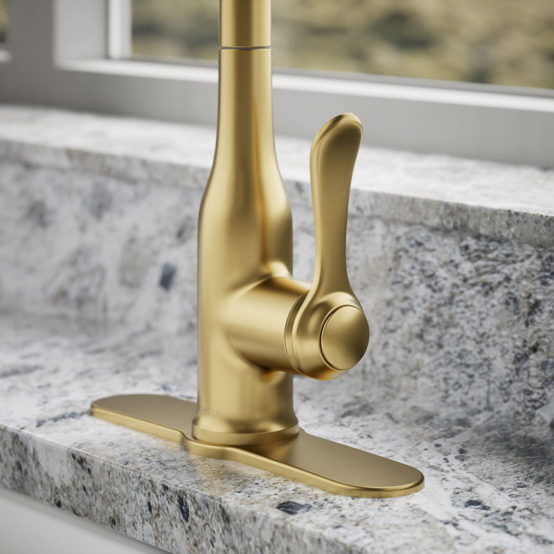 Motif Pulldown Kitchen Faucet, Brass