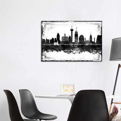 San Antonio Skylines - Wrapped Canvas Painting
