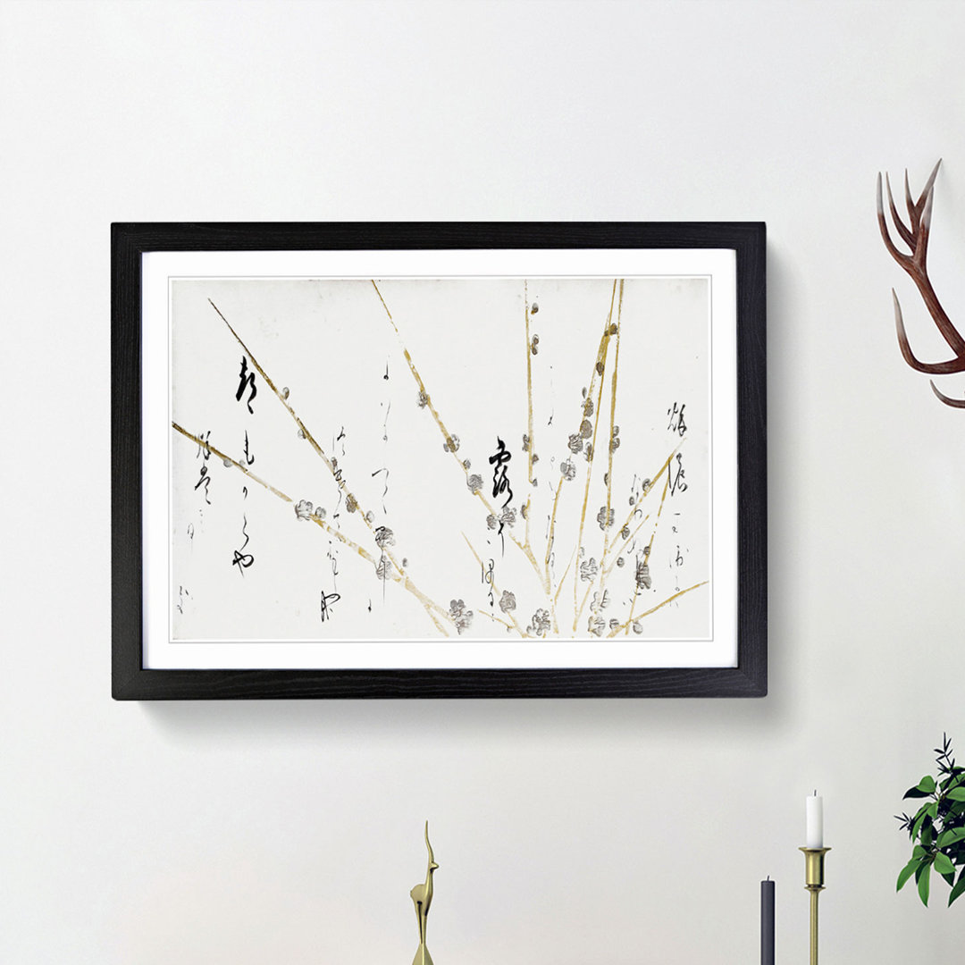 Branches of a Flowering Tree by Hon'ami Koetsu - Picture Frame Painting Print