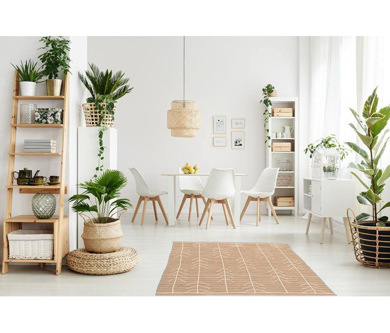 Tapis crème à flèches neutres, Rectangle 8 pi 2 po x 9 pi 10 po