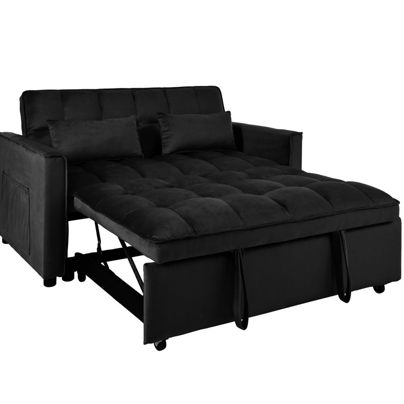 Chaise de lit, dossier réglable pour une utilisation polyvalente - lit convertible en tissu d'ameublement en velours et aspect élégant