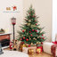 Arbre de Noël artificiel 6 pi avec 830 branches et 260 lumières DEL 8 modes d'éclairage-2001895265