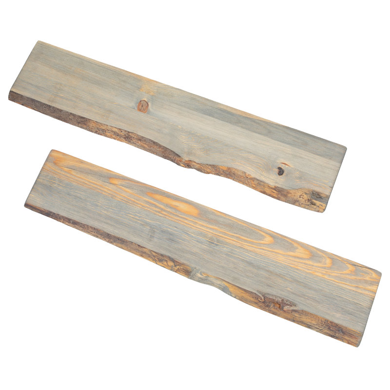 Arzie 2 Piece Pine Floating Shelf