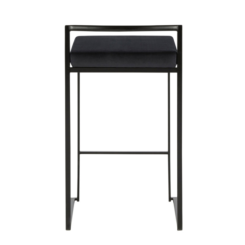 Contemporary Counter Stool, Siège noir / cadre noir
