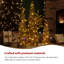 Set Of 3 Lighted Christmas Plastic Cone Tree With 75 Warm White LED Lights