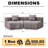 Chenille Curved Sectional Sofa - Modular Semi-Circular Couch with Piano Key Design-1021763549