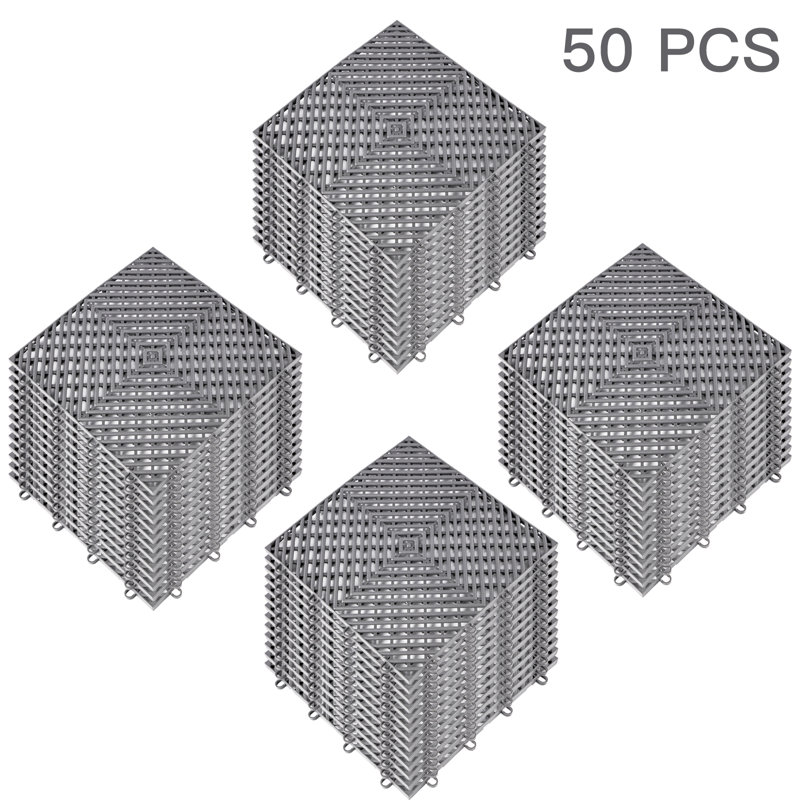Carreaux de terrasse 12 po x 12 po pour la salle de bain, Gris
