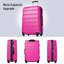 Valise Hardshell 2 pièces + valise à roulettes avec serrure TSA