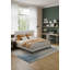 Lit plateforme à oreilles Bettyjean: structure en bois et métal + rangement sous le lit-17030457-16993222