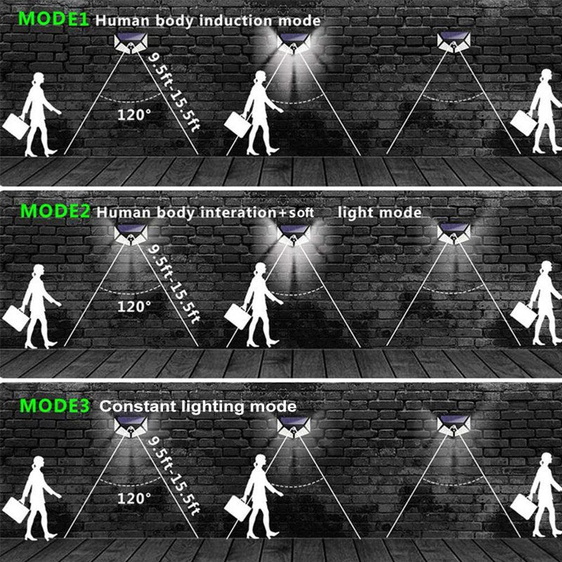 6-Pieces Solar Powered Outdoor Lights with Motion Sensor Dust to Dawn 6000K
