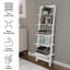 Étagère en bois à 5 niveaux de style échelle L 16,25 po x l 11,5 po x H 50 po Lavish Home (blanc)-775324037