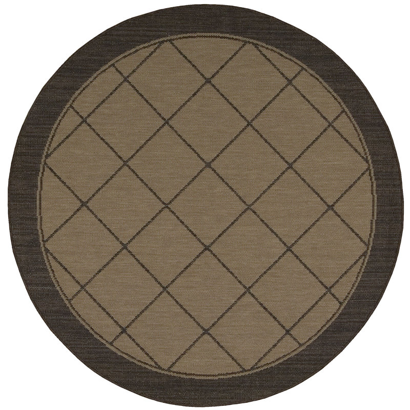 Patio Nature Outdoor Round Rug, 5'3" Round