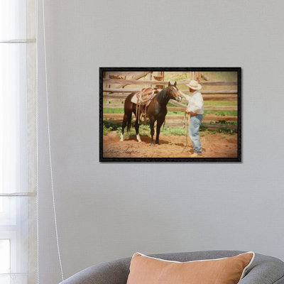 A Gentle Hand by Rhonda Thompson - Floater Frame Print on Canvas