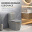 Toilette allongée monopièce à double chasse (siège inclus)