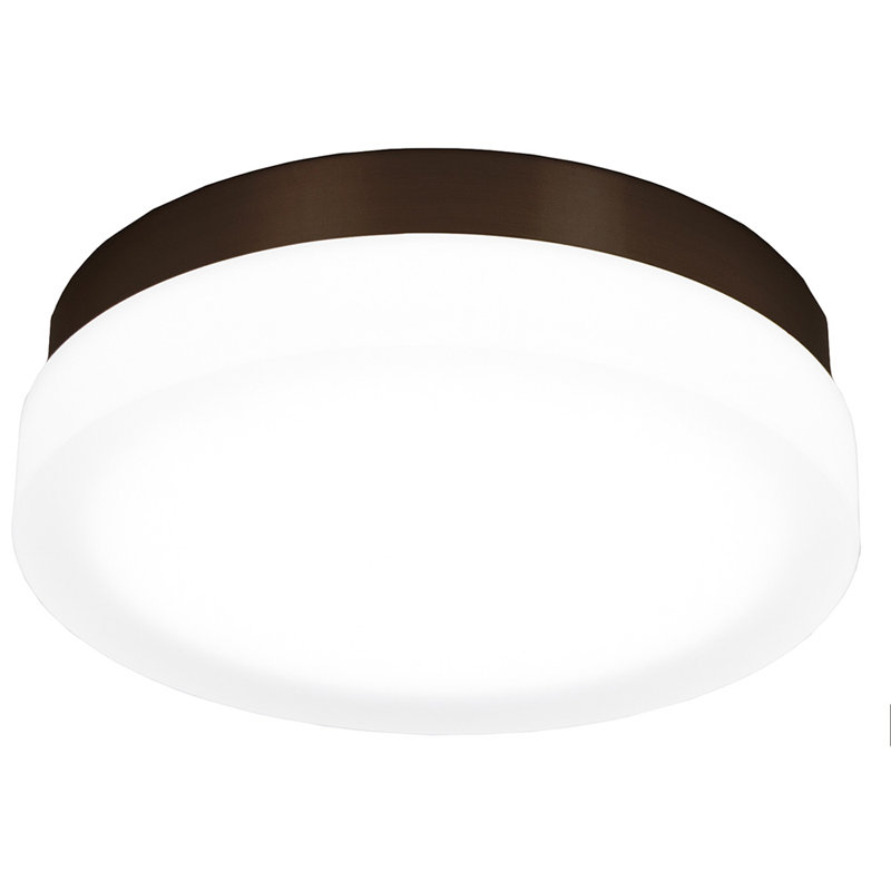 Hadiya Glass LED Flush Mount, Brushed Nickel, 2700K, 14"