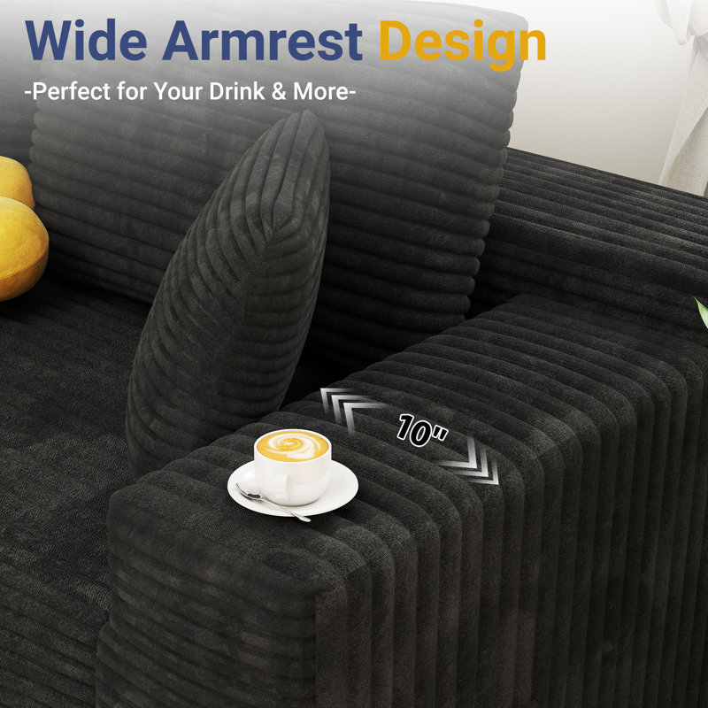 Ellie Cloudy Boneless Sectional Couch With L-shape Chaise, No Assembly Required, Modern Modular Sofa With Deep Seat, Upholstered Couches For Living Room Bedroom