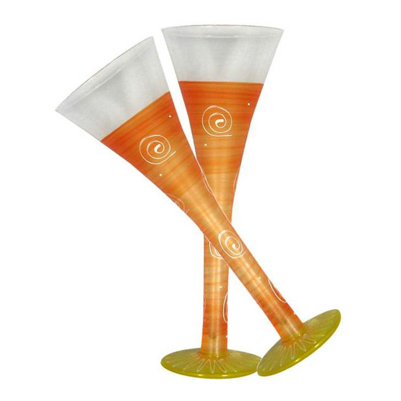 Flûte en verre Hanovre, Orange