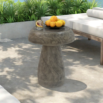 Table d'appoint à champignon MGO, texture semblable au bois