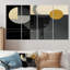 Moon Phases Modernism Minimal Circles - Minimalisme, art mural pour le salon, 4 pièces-378579675