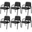 Chaise de salle d'attente en similicuir avec structure en métal (ensemble de 6)-129964614