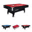 Table de billard/pool de tournoi RACK Draco de 2,13 m (tapis rouge et corps noir)