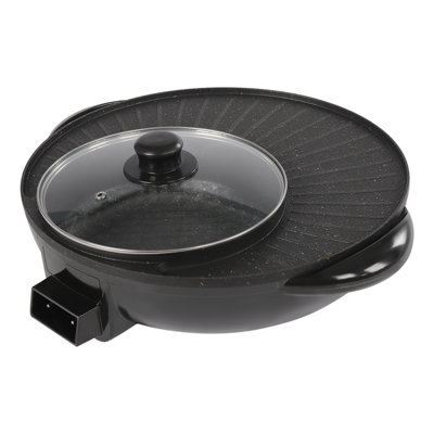 Round Electric Hot Pot Grill Combo Indoor BBQ Portable Smokeless Grill -  JOYDING, LIU140