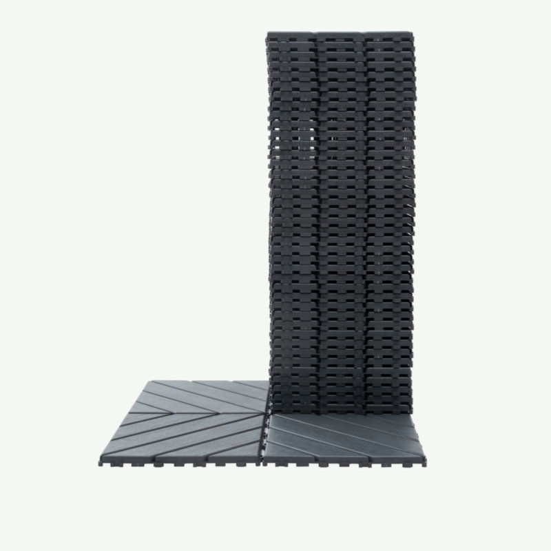 Carreau de terrasse en polypropylène emboîtable, Gris