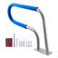 Pool Rail, 31 x 22 inch Pool Handrail, 220 lbs Load Capacity Heavy Duty 304 Stainless Steel Swimming Handrail, Detachable Nonslip Sleeve, Rich Accessories, for Poolside, Water Parks， Spa Centers