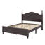Structure de lit plateforme en bois, lit plateforme de style rétro avec support en lattes de bois