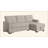 Upholstered Pull Out Sectional Sofa With Chaise-1131504643
