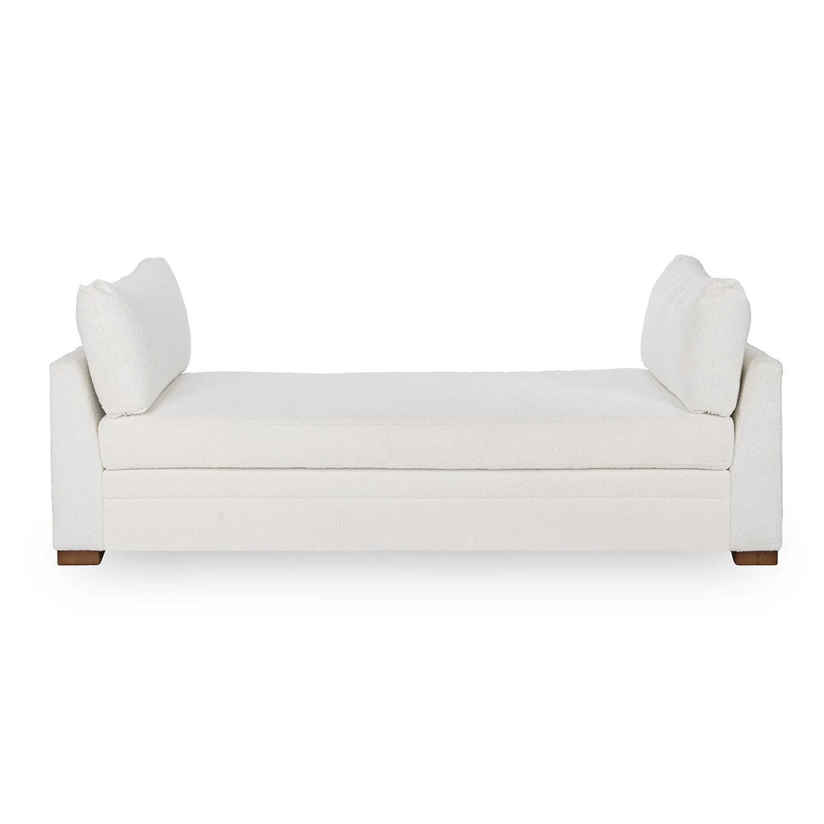 Audrey Upholstered Daybed, Rise White  Performance Upholstery