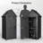 Outdoor Resin Storage Cabinet with Hooks and Lock Ring-113062695