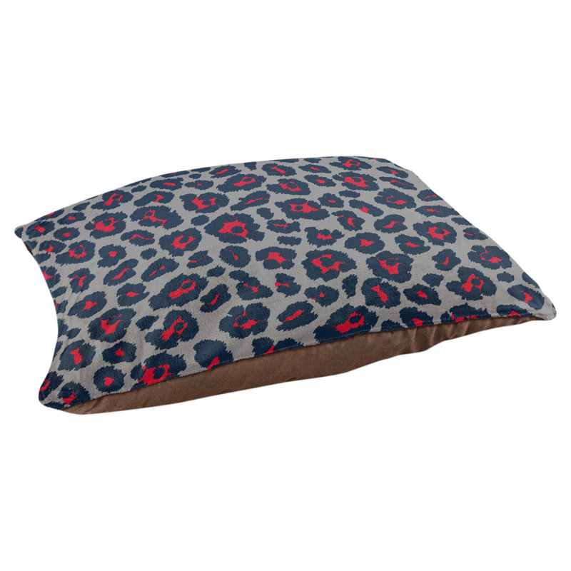 Coussin pour chien Baltimore Football, Grand (l 30 po x P 40 po x H 5 po), Argent / rouge / bleu marine