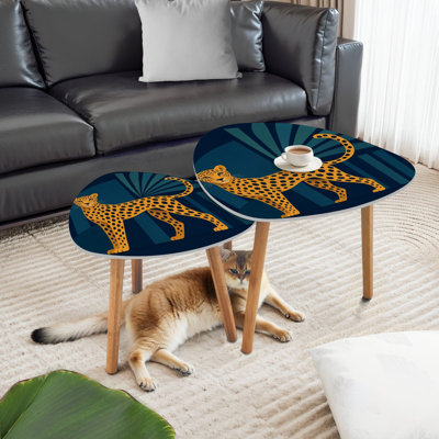 Ensemble de 2 tables basses gigognes Triangle