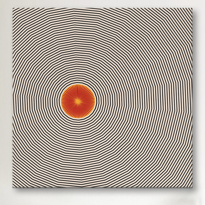 Albree Modern Sun Illusion », reproduction sur toile tendue, H 12 po x l 12 po x P 0,75 po