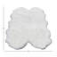 Tapis blanc en fausse fourrure lavable Quad Pelt - 3 pi x 5 pi