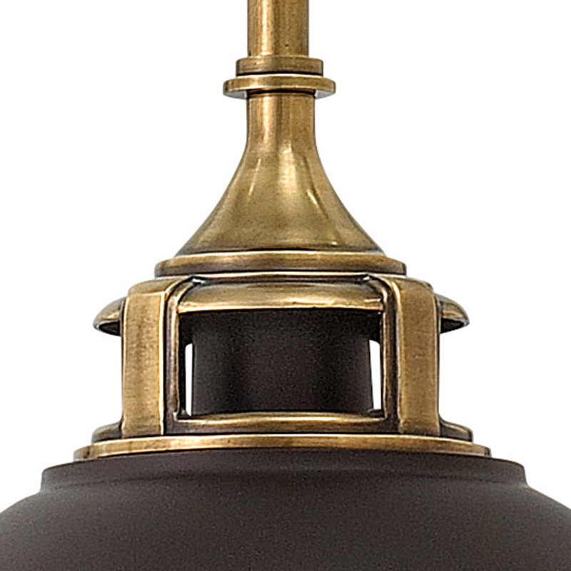 Luminaire suspendu en forme de dôme à 1 lumière Amelia, Bronze Buckeye
